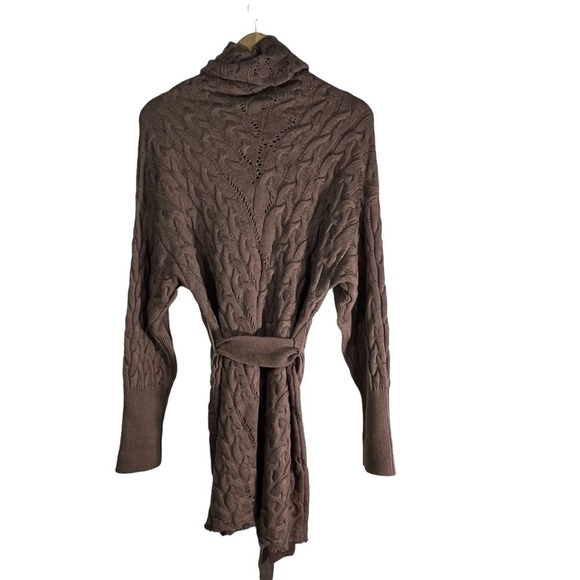 Fate Ready Willing And Cable Knit Sweater Dress, Fawn Brown, Size Medium, NWOT - Picture 13 of 13